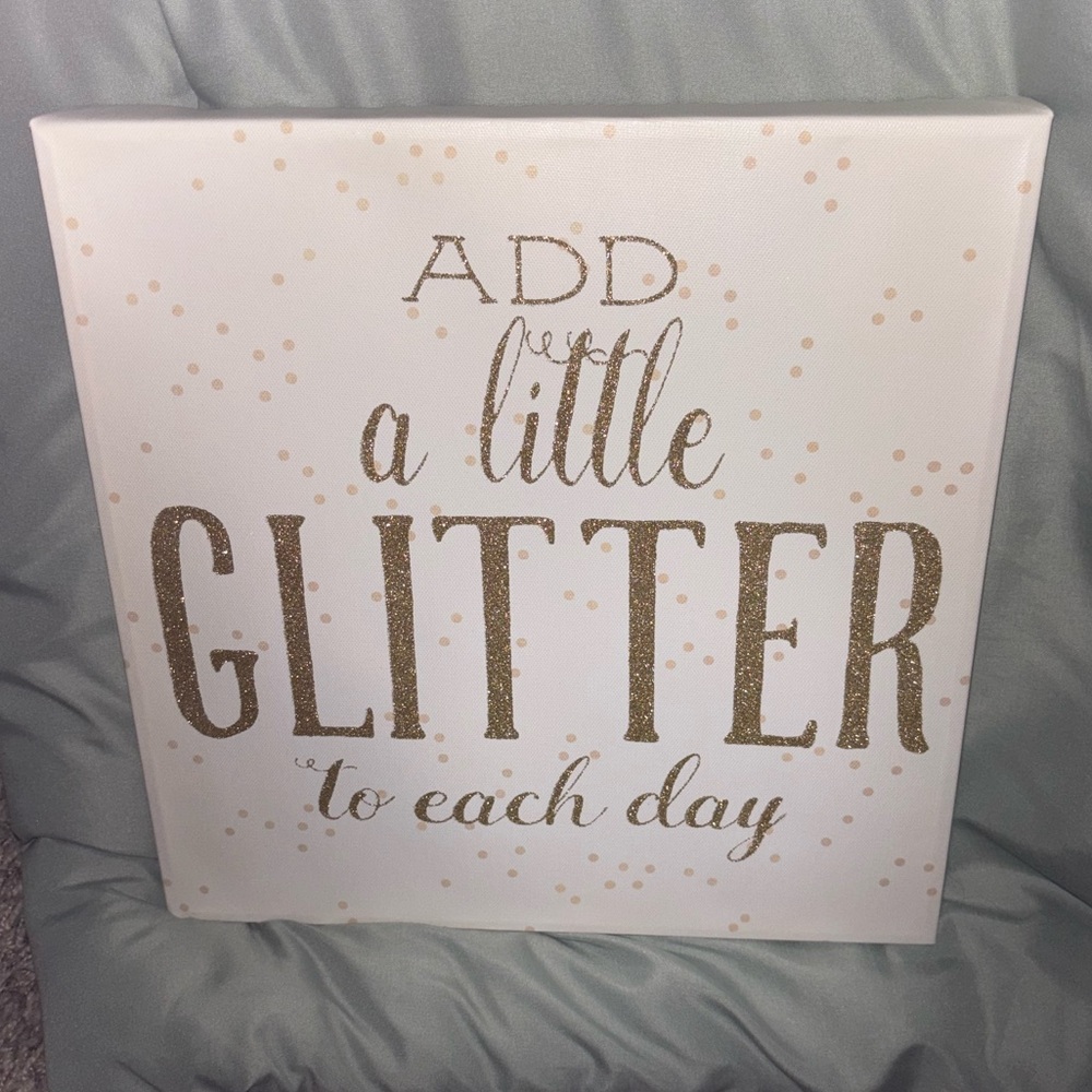 Gold and White Inspirational Wall Art
